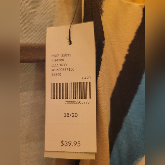 Lane Bryant blouse with stripes. Size 18/20. New with tags - Picture 3 of 4